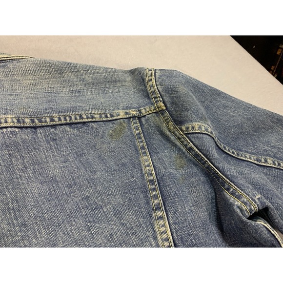 VTG 60's Lee 101-J SANFORIZED UNION MADE Denim Jacket Light Wash 40 R - Picture 9 of 12
